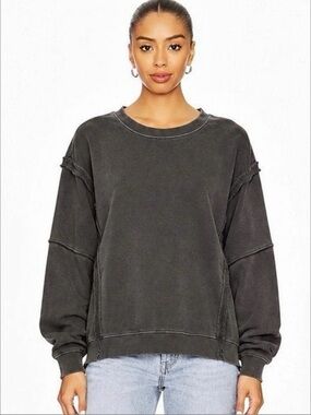Sweatshirt Black Long Sleeve Size Medium